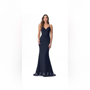 Dark navy bridesmaid dress
